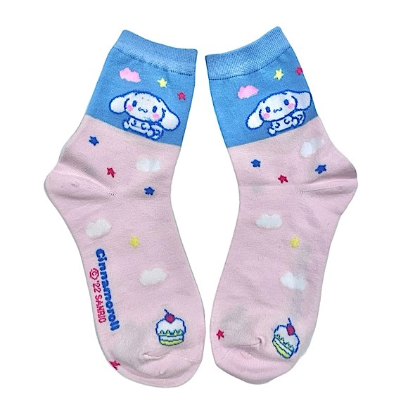 Cinnamoroll Mid-Barrel Socks White/Blue/Pink 1 Pair New in Original Packaging - Picture 2 of 6